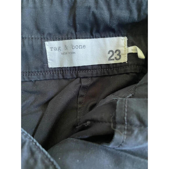rag & bone Belted Hunter Cargo Pant Cropped Pleated Front Black Womens Size 26 - Picture 8 of 8